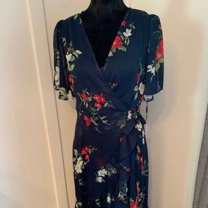 Navy Wrap Dress Size 6
